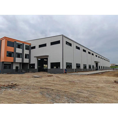 Prefabricated Steel Frame Multi Storey Buildings , Industrial Steel Frame Building Section