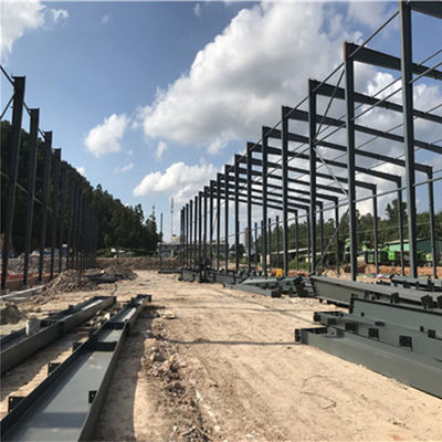 Large Span Steel Structure Warehouse , Prefabricated Warehouse Building Steel Structure