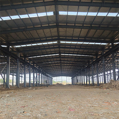 Covered Steel Indoor Sports Center Large Span Steel Structure Building Prefabricated Industrial Steel Structure Storage Warehouse