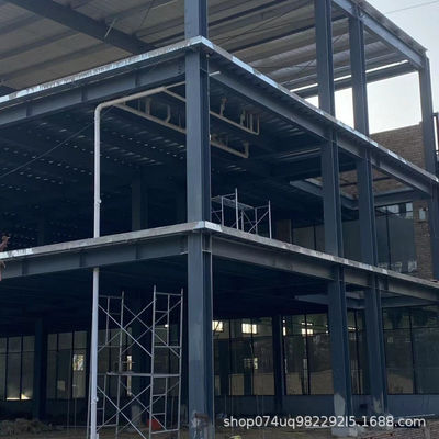 2 Story Prefab Metal Buildings Workshop , Modern Steel Structure Two Storey Building