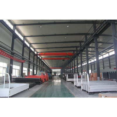 Modern Prefab Metal Buildings , Industrial Prefabricated Steel Structure Plant With Crane
