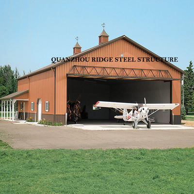 Prefab Steel Airplane Hangar , High Strength Steel Frame Storage Building