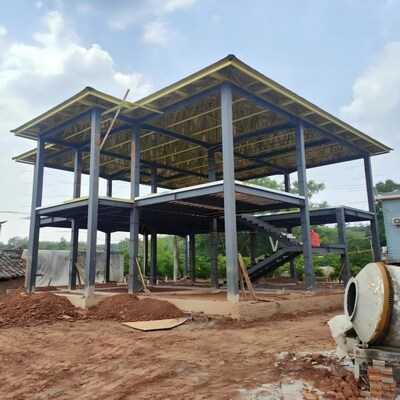 Construção de Edifícios Pré-fabricados Estrutura de Aço Solução de Armazenamento de Casa Portátil para Armazém